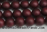 CSB1452 15.5 inches 8mm matte round shell pearl beads wholesale