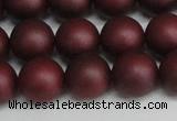 CSB1454 15.5 inches 12mm matte round shell pearl beads wholesale