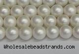 CSB1600 15.5 inches 4mm round matte shell pearl beads wholesale