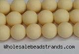 CSB1611 15.5 inches 6mm round matte shell pearl beads wholesale