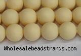 CSB1612 15.5 inches 8mm round matte shell pearl beads wholesale