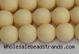 CSB1613 15.5 inches 10mm round matte shell pearl beads wholesale