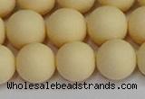 CSB1615 15.5 inches 14mm round matte shell pearl beads wholesale