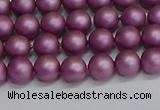 CSB1631 15.5 inches 6mm round matte shell pearl beads wholesale