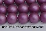 CSB1633 15.5 inches 10mm round matte shell pearl beads wholesale