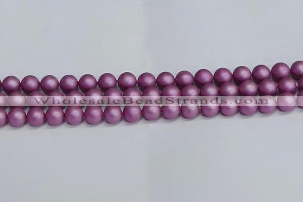 CSB1633 15.5 inches 10mm round matte shell pearl beads wholesale