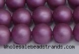 CSB1634 15.5 inches 12mm round matte shell pearl beads wholesale