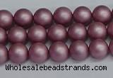 CSB1640 15.5 inches 4mm round matte shell pearl beads wholesale