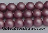 CSB1641 15.5 inches 6mm round matte shell pearl beads wholesale