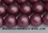 CSB1643 15.5 inches 10mm round matte shell pearl beads wholesale