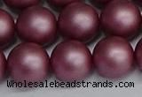 CSB1645 15.5 inches 14mm round matte shell pearl beads wholesale