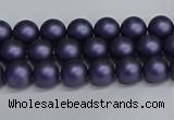 CSB1650 15.5 inches 4mm round matte shell pearl beads wholesale