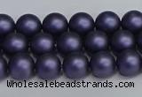 CSB1651 15.5 inches 6mm round matte shell pearl beads wholesale