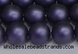 CSB1655 15.5 inches 14mm round matte shell pearl beads wholesale