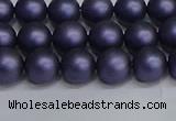 CSB1661 15.5 inches 6mm round matte shell pearl beads wholesale