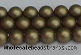 CSB1671 15.5 inches 6mm round matte shell pearl beads wholesale