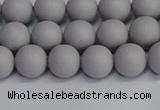 CSB1680 15.5 inches 4mm round matte shell pearl beads wholesale