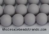 CSB1682 15.5 inches 8mm round matte shell pearl beads wholesale