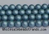 CSB1710 15.5 inches 4mm round matte shell pearl beads wholesale