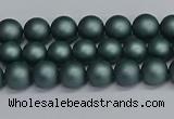 CSB1720 15.5 inches 4mm round matte shell pearl beads wholesale