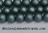 CSB1721 15.5 inches 6mm round matte shell pearl beads wholesale