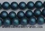 CSB1730 15.5 inches 4mm round matte shell pearl beads wholesale