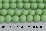 CSB1740 15.5 inches 4mm round matte shell pearl beads wholesale