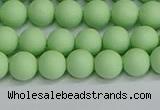 CSB1741 15.5 inches 6mm round matte shell pearl beads wholesale