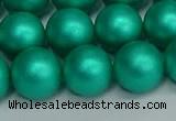 CSB1755 15.5 inches 14mm round matte shell pearl beads wholesale