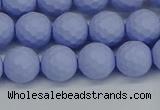 CSB1961 15.5 inches 6mm faceted round matte shell pearl beads