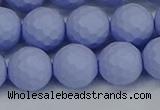 CSB1963 15.5 inches 10mm faceted round matte shell pearl beads