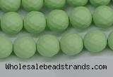 CSB1991 15.5 inches 6mm faceted round matte shell pearl beads