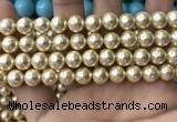 CSB2117 15.5 inches 10mm ball shell pearl beads wholesale