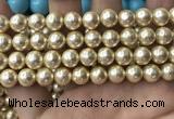 CSB2118 15.5 inches 12mm ball shell pearl beads wholesale