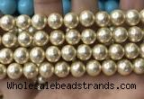 CSB2119 15.5 inches 14mm ball shell pearl beads wholesale