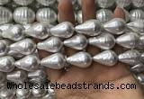 CSB2127 15.5 inches 16*25mm teardrop shell pearl beads wholesale