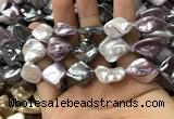 CSB2167 15.5 inches 16*16mm - 18*20mm baroque mixed shell pearl beads