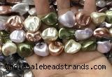 CSB2177 15.5 inches 16*16mm - 20*22mm baroque mixed shell pearl beads