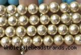 CSB2188 15.5 inches 18mm ball shell pearl beads wholesale