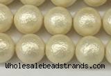 CSB2212 15.5 inches 8mm round wrinkled shell pearl beads wholesale