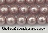 CSB2240 15.5 inches 4mm round wrinkled shell pearl beads wholesale