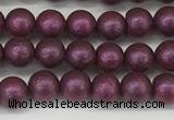 CSB2250 15.5 inches 4mm round wrinkled shell pearl beads wholesale