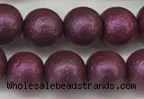 CSB2253 15.5 inches 10mm round wrinkled shell pearl beads wholesale