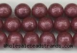 CSB2260 15.5 inches 4mm round wrinkled shell pearl beads wholesale