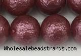 CSB2265 15.5 inches 14mm round wrinkled shell pearl beads wholesale