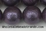 CSB2276 15.5 inches 16mm round wrinkled shell pearl beads wholesale