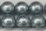 CSB2283 15.5 inches 10mm round wrinkled shell pearl beads wholesale