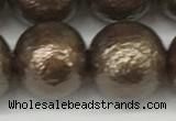 CSB2316 15.5 inches 16mm round wrinkled shell pearl beads wholesale