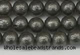 CSB2320 15.5 inches 4mm round wrinkled shell pearl beads wholesale