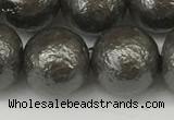 CSB2326 15.5 inches 16mm round wrinkled shell pearl beads wholesale